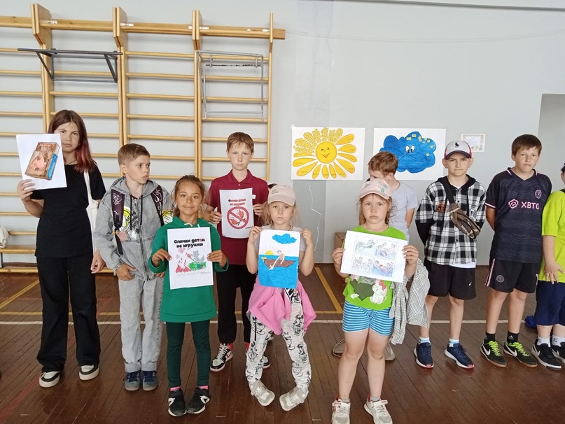 Суражские ребята из лагеря дневного пребывания приняли участие в акции «Безопасность на воде» и «Спички»