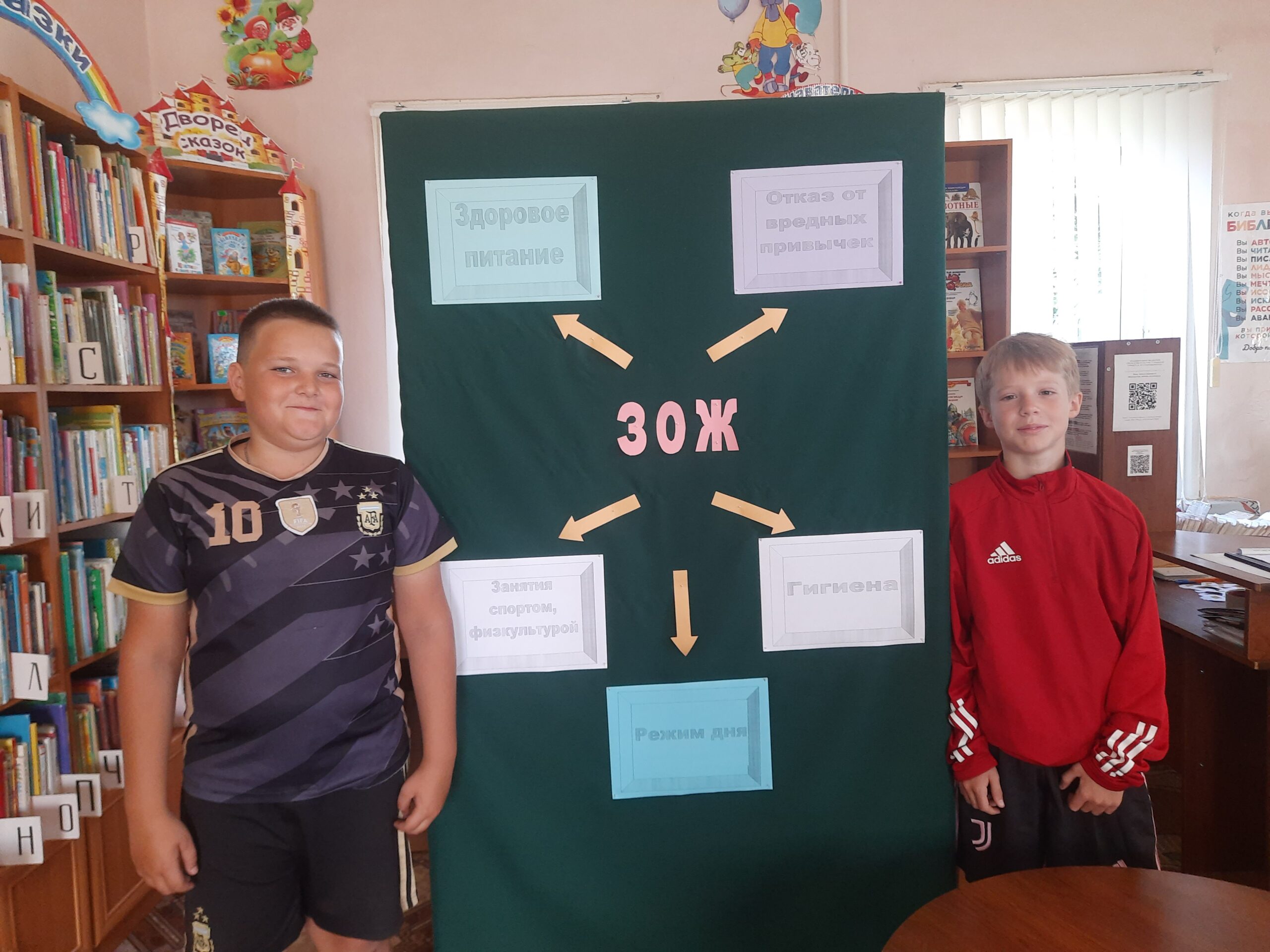 В Суражской городской детской библиотеке прошел час информации «Путешествие по карте ЗОЖ».