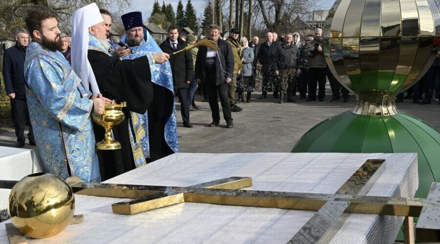 В селе Селечня Брянской области освятили купола и крест храма