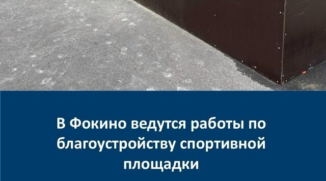 В городе Фокино  ведутся работы по благоустройству спортивной площадки «Энергия движения»